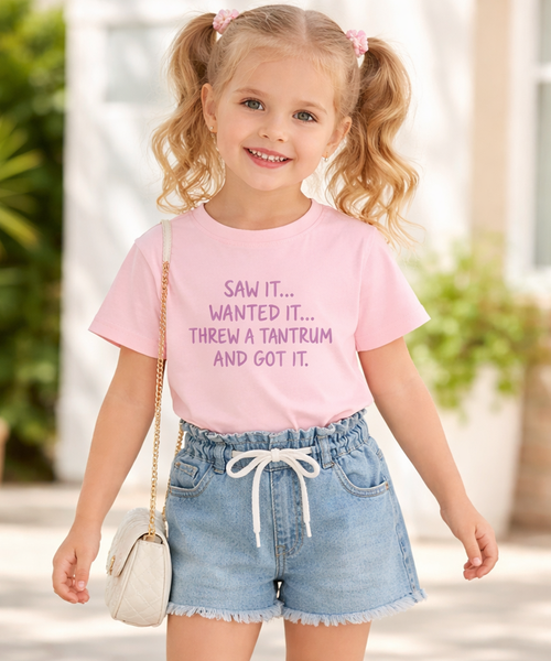 Je l'ai vu, je l'ai voulu faire une crise de colère et je l'ai eu T-shirt rose (D2)