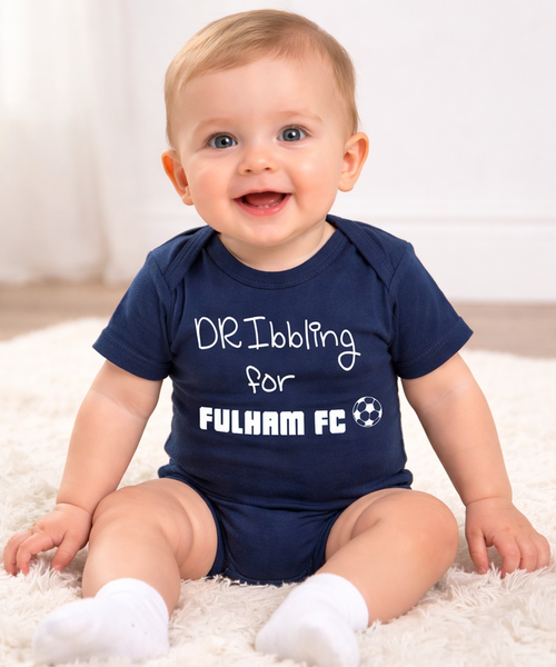 Dribbling For Fulham Football Baby Bodysuit