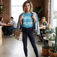 This is what an Awesome Girlfriend Looks Like. Woman's Fitted T-Shirt