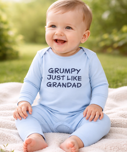 Barboteuse Grumpy Just Like Grandad 6-12 mois bleu pour bébé