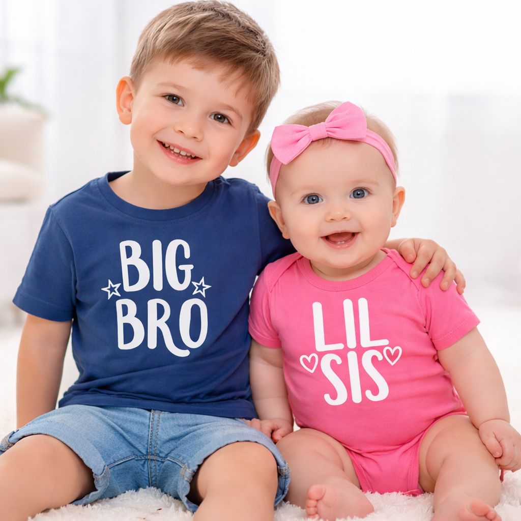 Edward Sinclair Matching Big Bro T-Shirt & Lil Sis Bodysuit Set
