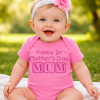 Happy 1st Mother's Day Baby Bodysuit