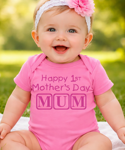 Bonne 1ère fête des mères Body bébé 