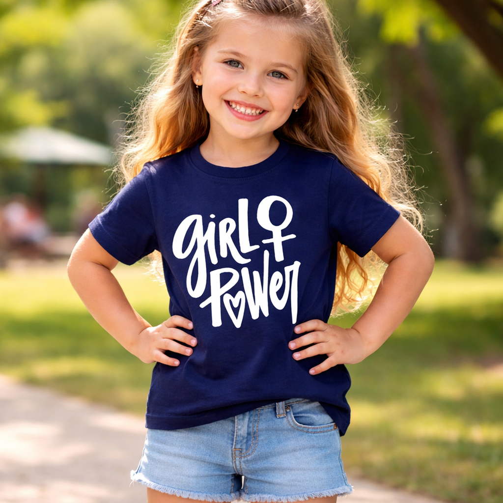 Girl power Children's navyblue T-shirt