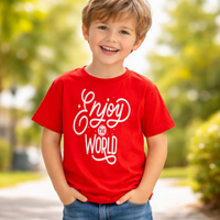 Enjoy the world Children's red T-shirt