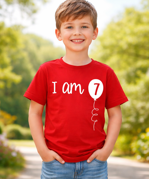 I Am 7 Children's Birthday T-Shirt