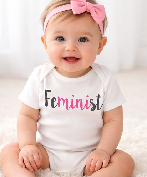 Body bébé blanc féministe 