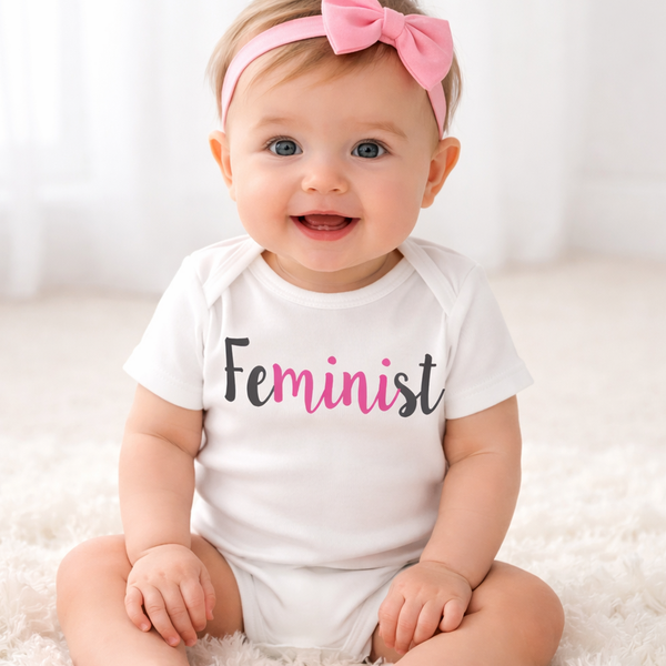 Body bébé blanc féministe 