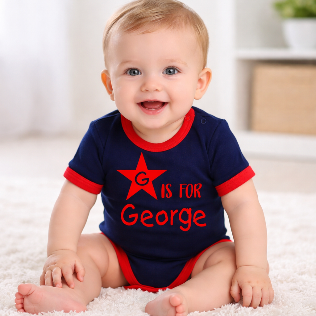 Initial Is for Name Baby Bodysuit