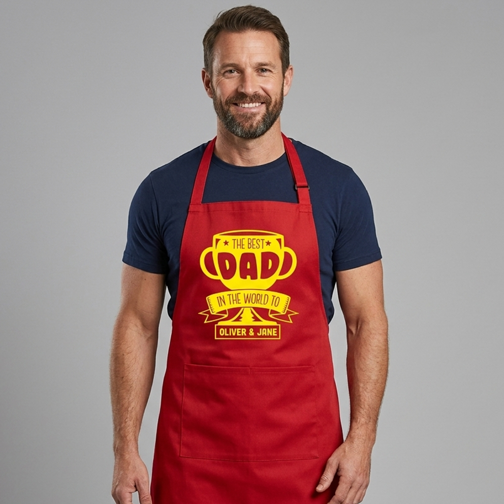Tablier personnalisé Meilleur papa du monde à... 
