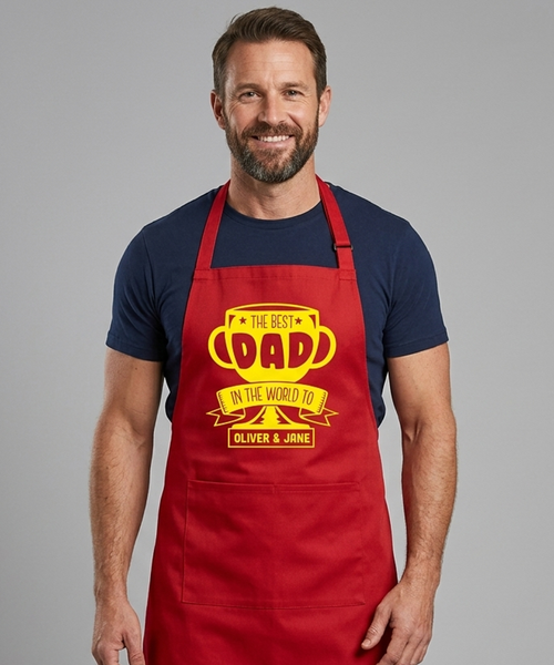 Tablier personnalisé Meilleur papa du monde à... 