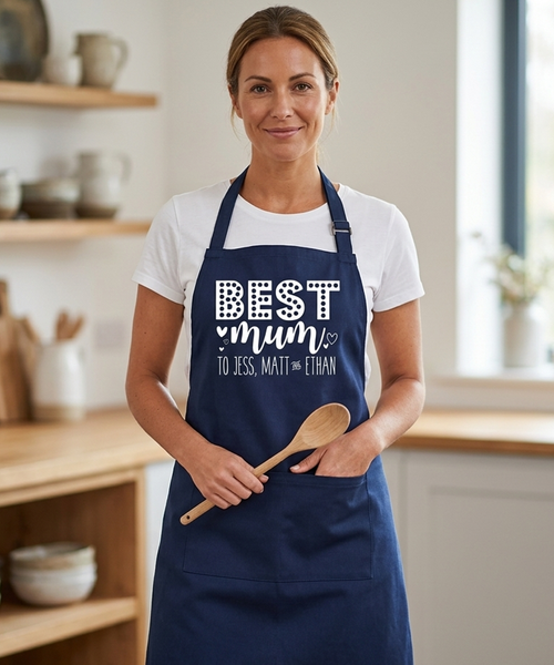 Tablier personnalisé "Meilleure maman à..."