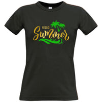 Customisable Hello Summer Unisex T-Shirt | Cotton Graphic Tee | Summer Vibes