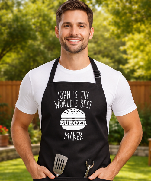 Tablier personnalisé World's Best Burger Maker 