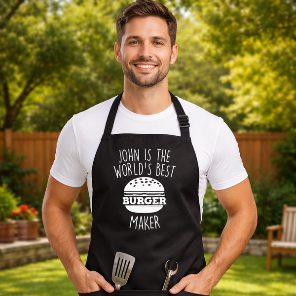 Personalised World's Best Burger Maker Apron