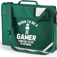 Born to Be a Gamer Forced to Go to School | Customisable Book Bag for Children | Detachable Shoulder Strap | Reflective Safety Strips | 5L Capacity | Lightweight & Durable