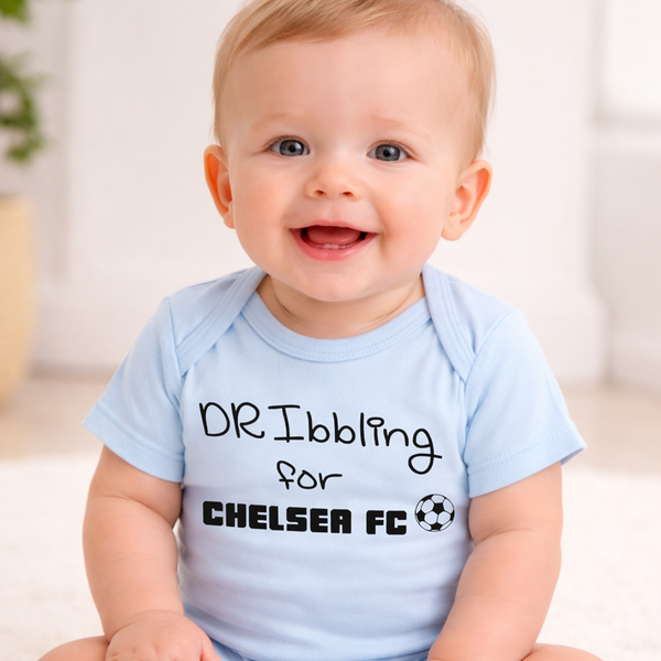 Dribbling For Chelsea Football Baby Bodysuit