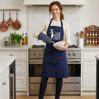 I love cooking with wine sometimes I add it to the food (Female Image) Apron