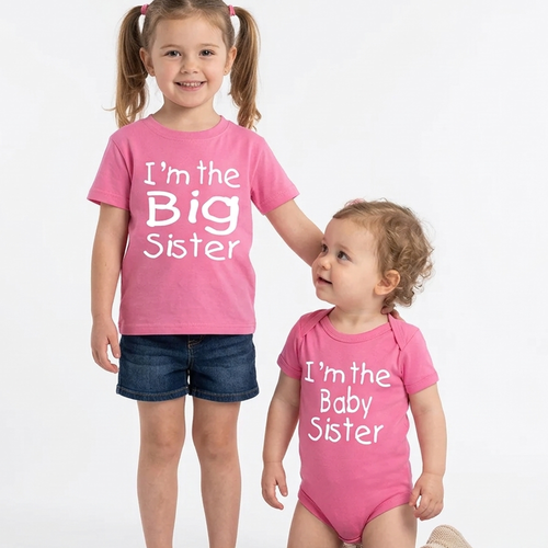 I'm the Big Sister T-shirt and I'm the Baby Sister Bodysuit Set
