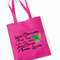 Personalised- Learn Character From Trees Tote Bag