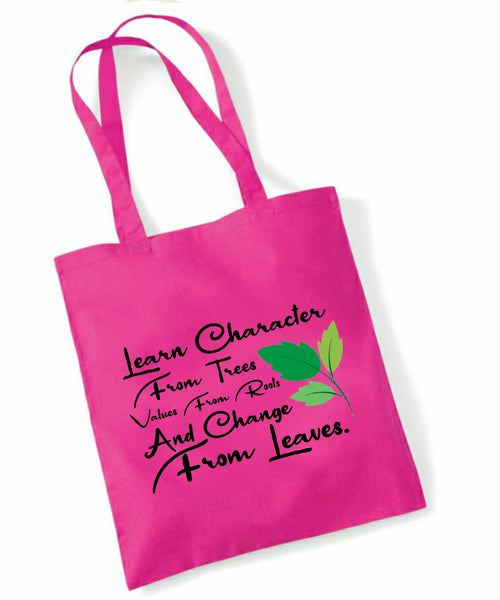 Personalised- Learn Character From Trees Tote Bag