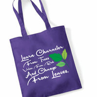 Personalised- Learn Character From Trees Tote Bag