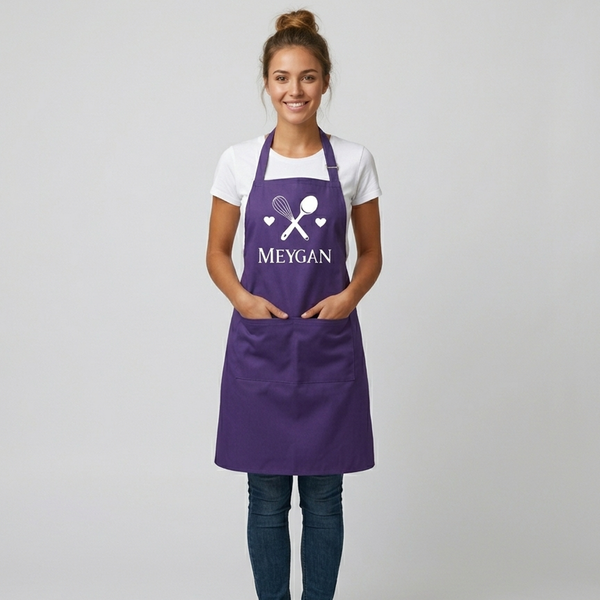Tablier Cuillère Croisée &amp; Fouet Personnalisé 
