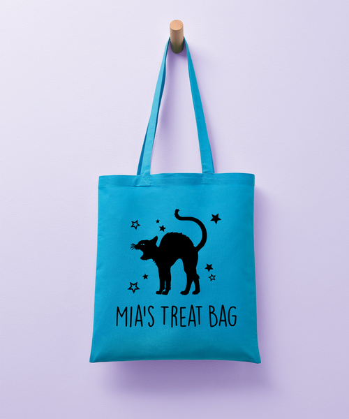 Personalised Cat Treat Bag with Name Mini Tote Bag