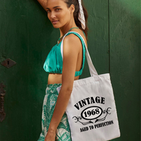 Personalised Year 'Vintage (Insert Year)' Birthday Tote Shopping Re-usable Bag Birthday Gift