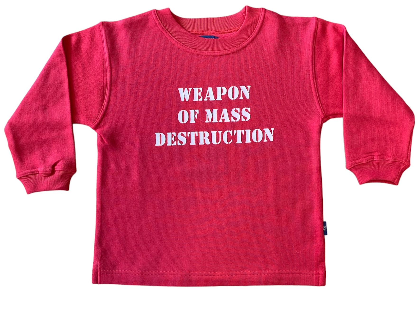 Weapons of Mass Destruction – Red Striped Kids T‑Shirt | Clearance £8.99