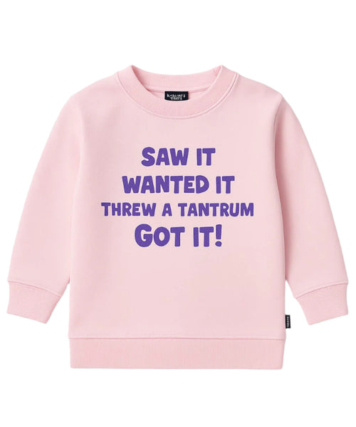 J'ai vu qu'il voulait qu'il ait fait une crise de colère. Sweat Enfant 5-6 Ans Bleu Marine