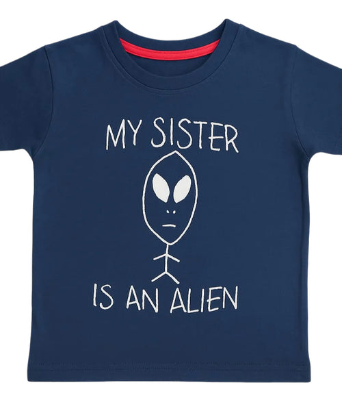 Ma soeur est un t-shirt pour enfants de la marine extraterrestre