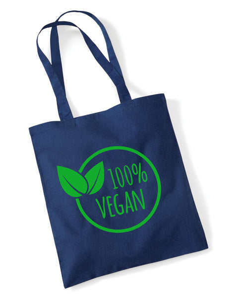 Sac fourre-tout 100 % végétalien bleu marine 