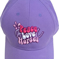 Peace Love Horses Cap