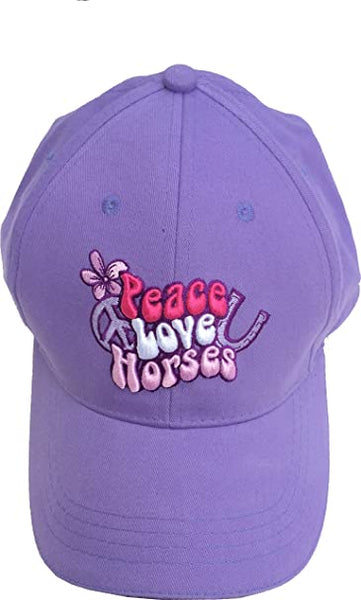 Peace Love Horses Cap