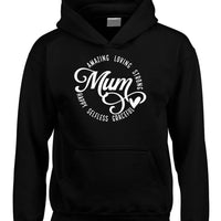 Amazing Loving Strong Happy Selfless Graceful Mum Unisex Hoodie