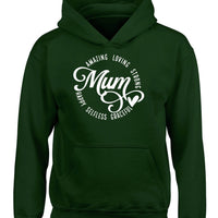 Amazing Loving Strong Happy Selfless Graceful Mum Unisex Hoodie