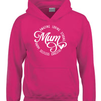Amazing Loving Strong Happy Selfless Graceful Mum Unisex Hoodie