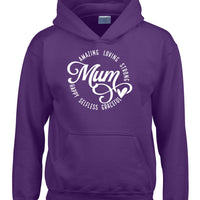 Amazing Loving Strong Happy Selfless Graceful Mum Unisex Hoodie