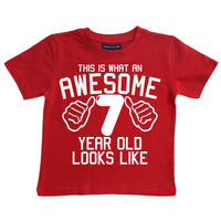 T-shirt pour enfant This What an Awesome 7 Year Old Looks Like 