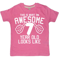 T-shirt pour enfant This What an Awesome 7 Year Old Looks Like 