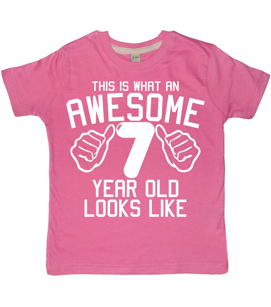 T-shirt pour enfant This What an Awesome 7 Year Old Looks Like 
