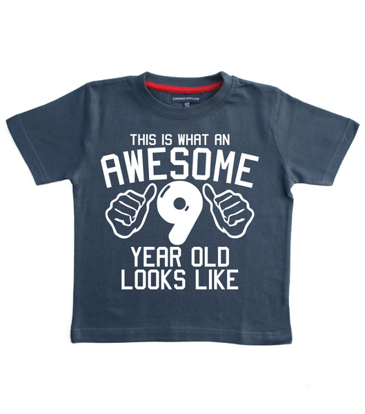 T-shirt pour enfant This What an Awesome 9 Year Old Looks Like 