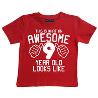 T-shirt pour enfant This What an Awesome 9 Year Old Looks Like 