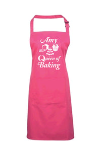 Personalised Queen of Baking Apron