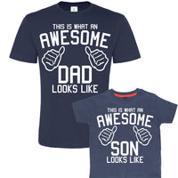 This is what an Awesome Dad and Awesome Son Looks Like Father's Day Set