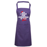 Copy of All I want for Christmas is Wine Apron