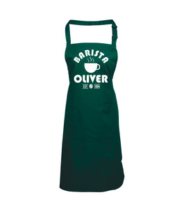 Personalised Barista Apron with Name and Year