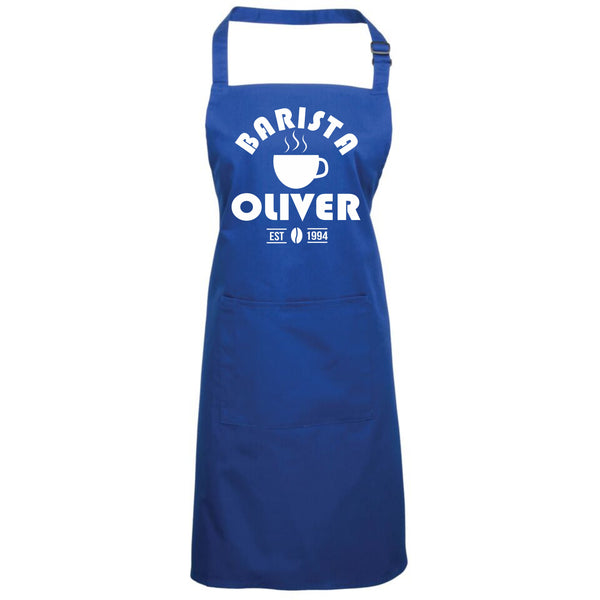 Personalised Barista Apron with Name and Year