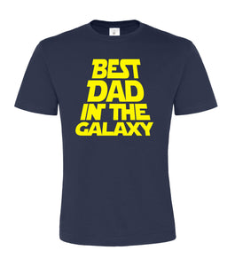 Navy Best Dad in The Galaxy Unisex T-Shirt
